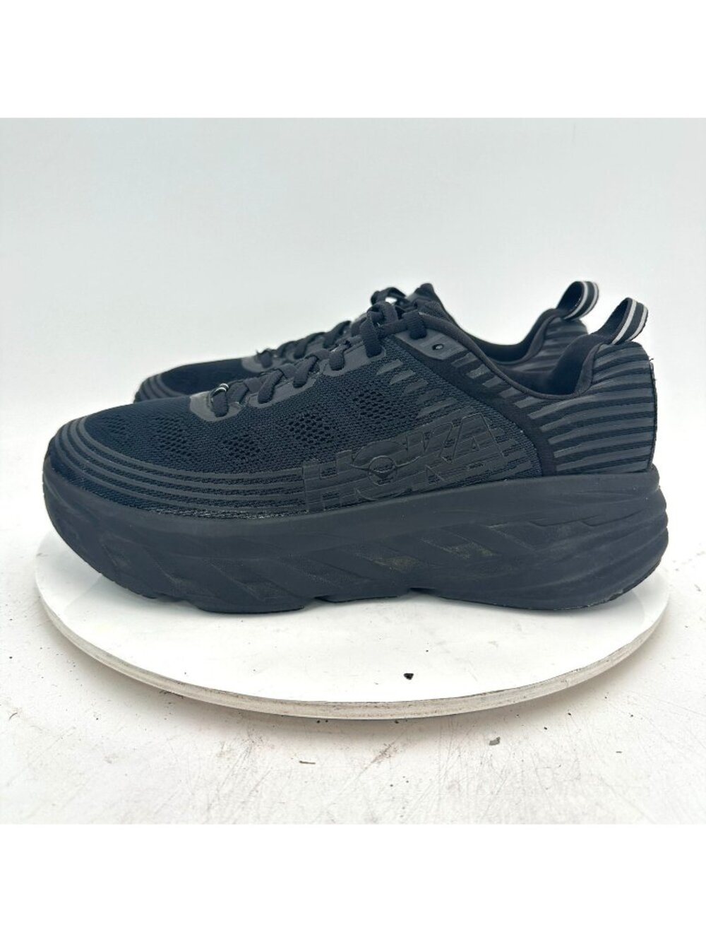 Hoka One One Bondi 6 Women Size 10 1019270-BBLC Black Running Shoes